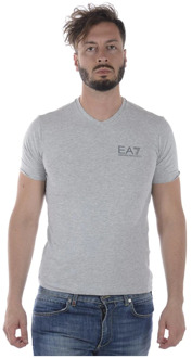 Emporio Armani EA7 T-Shirts Emporio Armani EA7 , Gray , Heren - 2Xl,Xl,L,M,S