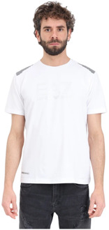 Emporio Armani EA7 T-Shirts Emporio Armani EA7 , White , Heren - 2Xl,Xl,L