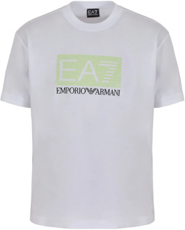 Emporio Armani EA7 T-Shirts Emporio Armani EA7 , White , Heren - Xl,L,M