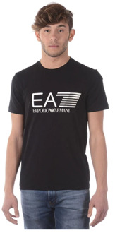 Emporio Armani EA7 Train Visibility Crew T-shirt Heren Sportshirt casual - Maat L  - Mannen - zwart/wit/zilver
