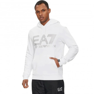 Emporio Armani EA7 Witte 3Dpm64 Pjsh2 Hoodie Sweatshirt Emporio Armani EA7 , White , Heren - L,M,S,Xs