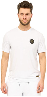 Emporio Armani EA7 Witte T-shirt met Logo Emporio Armani EA7 , White , Heren - 2Xl,Xl,L,3Xl