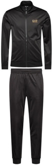 Emporio Armani EA7 Zwart en Goud Technisch Stoffen Trainingspak Emporio Armani EA7 , Black , Heren - M