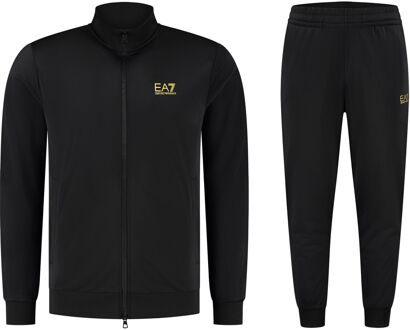 Emporio Armani EA7 Zwart en Goud Technisch Stoffen Trainingspak Emporio Armani EA7 , Black , Heren - Xl,L,M