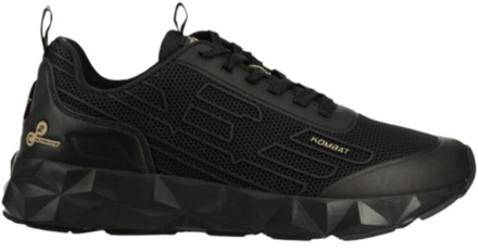 Emporio Armani EA7 Zwarte/Gouden Mesh Sneaker Trainingschoenen Emporio Armani EA7 , Black , Heren - 40 Eu,40 1/2 Eu,39 Eu,41 Eu,42 Eu,39 1/2 EU