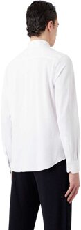 Emporio Armani Effen heren overhemd van katoen (Wit)