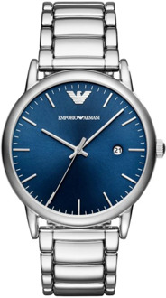 Emporio Armani Elegant en functioneel kwarts horloge met blauwe of azuurblauwe wijzerplaat Emporio Armani , Gray , Unisex - ONE Size