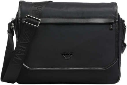 Emporio Armani Elegante Schoudertas Emporio Armani , Black , Heren - ONE Size