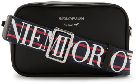 Emporio Armani Elegante Zwarte Mini Tas met Verstelbare en Afneembare Schouderband Emporio Armani , Black , Dames - ONE Size