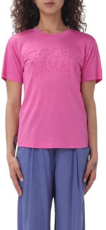 Emporio Armani Fuchsia T-shirts en Polos Emporio Armani , Pink , Dames - Xl,L,M,S,Xs