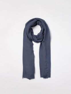 Emporio Armani Geborduurde Katoenen Sjaal Donkergrijs