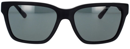 Emporio Armani Geometrische metalen zonnebril met zijopening Emporio Armani , Black , Unisex - 57 MM