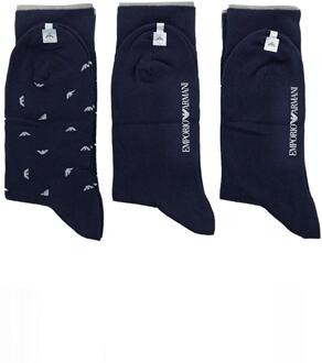 Emporio Armani Heren 3 paar sokken Gift Set in Navy - maat