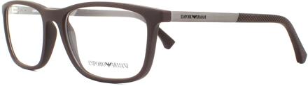 Emporio Armani Heren Bruine Rubber brilmonturen EA3069 5196 - One Size