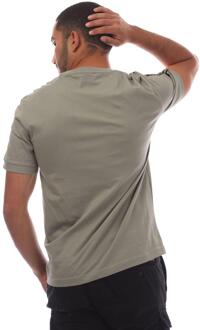 Emporio Armani Heren EA7 Logo Getaped T-Shirt (Grijs)