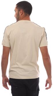 Emporio Armani Heren EA7 Logo Katoenen Jersey T-shirt (Beige) - maat S
