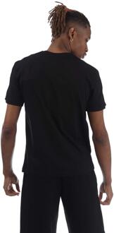 Emporio Armani Heren EA7 Logo Katoenen Jersey T-shirt (Zwart) - M