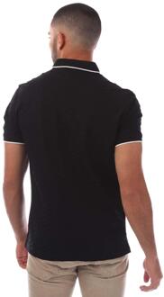 Emporio Armani Heren Eagle Jacquard Poloshirt (Zwart)