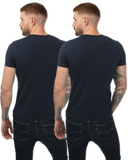Emporio Armani Heren Emporio Armani 2 Pack Assorti Crew Neck T-shirt in Navy