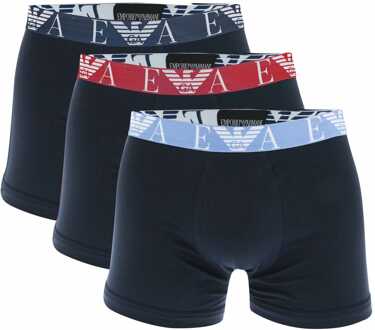 Emporio Armani Heren Emporio Armani 3-Pack Boxers in Marineblauw - maat M Navy