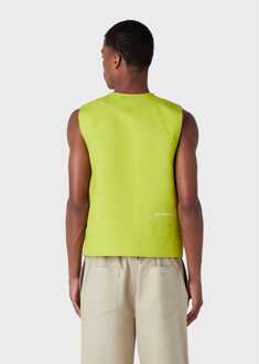 Emporio Armani Heren Emporio Armani Asymmetrisch Rits Vest in Groen - M