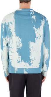 Emporio Armani Heren Emporio Armani crewneck sweater in bruin Blauw