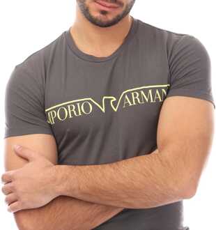 Emporio Armani Heren Emporio Armani T-shirt met ronde hals in grijs