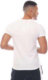 Emporio Armani Heren Emporio Armani T-shirt met ronde hals in White Navy Blauw en wit