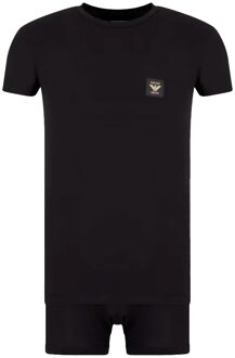 Emporio Armani heren GA adelaar t-shirt Zwart - XL