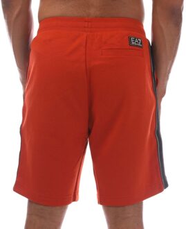 Emporio Armani Heren Katoenmix Logo Shorts (Oranje) - maat