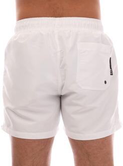 Emporio Armani Heren Logo Getapete Zwemshort (Wit) - S
