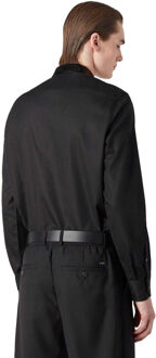 Emporio Armani Heren Overhemd met Paillettenkraag (Zwart) - S