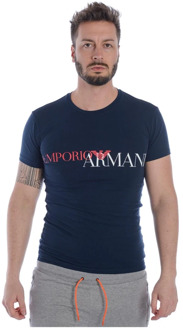 Emporio Armani Heren T-Shirt Blauw - XL