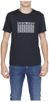 Emporio Armani Heren T-shirt Lente/Zomer Collectie Emporio Armani , Black , Heren - 2Xl,Xl,L,M,S