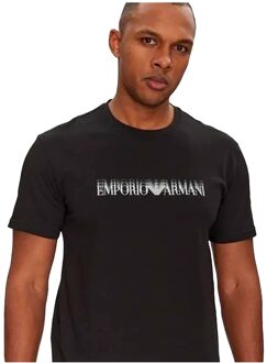 Emporio Armani heren T-shirt met adelaarsmotief - maat L Zwart