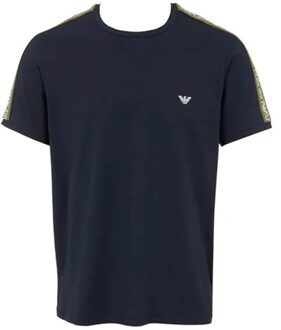 Emporio Armani heren T-shirt met adelaarsmotief - maat S Blauw
