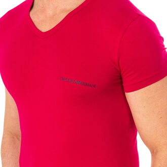 Emporio Armani Heren-T-shirt met korte mouwen en V-hals 110810-8P717 - maat S Roze