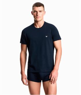 Emporio Armani Heren T-shirt Pakket Eagle GA Blauw - M