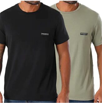 Emporio Armani Heren T-shirt Pakket x2 GA - maat M Veelkleurig