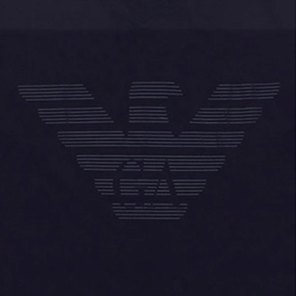 Emporio Armani Heren T-shirt van Bio-Baumwolle Blauw - S