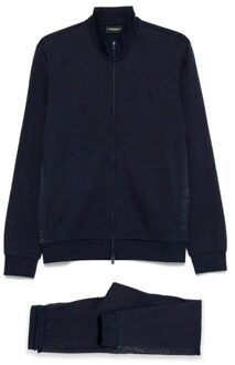 Emporio Armani heren trainingspak met kenmerkend design. Blauw