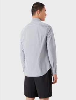 Emporio Armani Herenhemd Emporio Armani in blauw & wit Blauw en wit