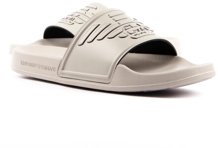 Emporio Armani herensandalen met adelaarsmotief Grijs - EU 42