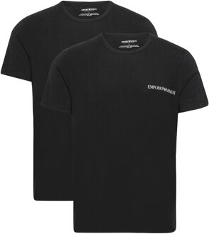 Emporio Armani Herfst/Winter Heren Crew Neck T-Shirt Emporio Armani , Black , Heren - Xl,L,M