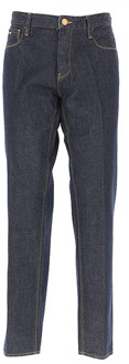 Emporio Armani Hoge taille rechte pijp jeans Emporio Armani , Blue , Heren - W28