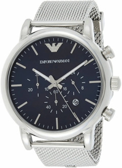 Emporio Armani Horloge en Armband (Lengte: 20-21 cm) Giftset  - Zilverkleurig