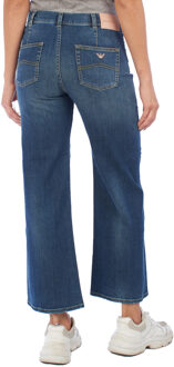 Emporio Armani Jeans met wijde pijpen 3K2J33 Dames Blauw