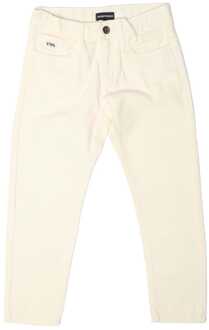 Emporio Armani Juniors J75 Slim-Fit Jeans voor jongens in Wit