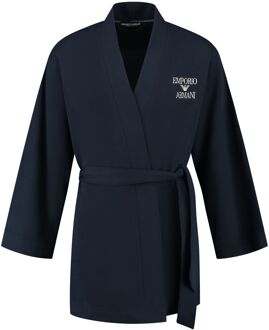 Emporio Armani Kimono Badjas Heren donker blauw - wit - L/XL