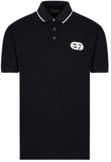Emporio Armani Klassiek Polo Shirt Emporio Armani , Black , Heren - 2Xl,Xl,L,M,S,3Xl